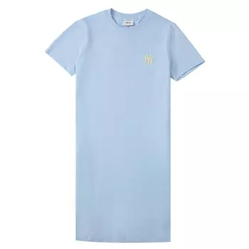 MLB Женское платье с короткими рукавами синего цвета