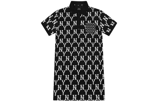 MLB Женское платье с шортами и рукавами, Черный