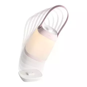 Mller-Licht Светодиодная настольная лампа на аккумуляторе, портативная, розовая, IP20, 2 Вт, 100 лм, теплый белый, 2700 К, поворотная ручка с регулируемой яркостью Mller Licht