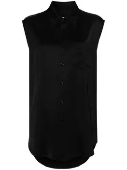 MM6 Maison Margiela атласная рубашка с прорезями