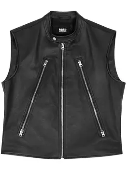 MM6 Maison Margiela байкерский жилет, черный