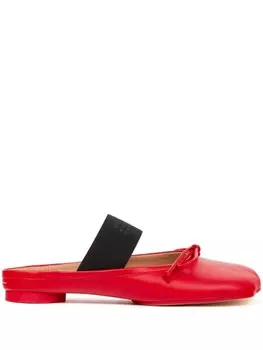 MM6 Maison Margiela балетки Anatomic, красный
