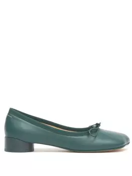 MM6 Maison Margiela балетки Anatomic с бантом, зеленый