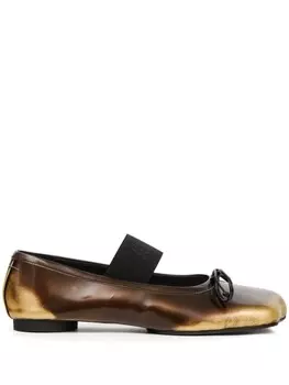 MM6 Maison Margiela балетки Atomic, коричневый