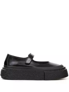 MM6 Maison Margiela балетки с логотипом, черный