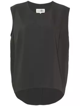 MM6 Maison Margiela блузка асимметричного кроя, зеленый