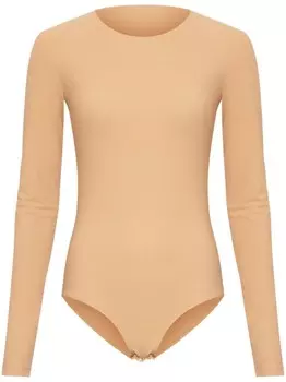 MM6 Maison Margiela боди с длинными рукавами, нейтральный цвет