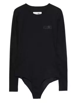 MM6 Maison Margiela боди с длинными рукавами, черный