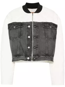 MM6 Maison Margiela бомбер со вставками, черный