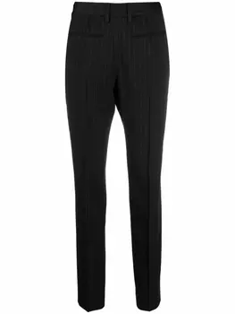 MM6 Maison Margiela брюки кроя слим в тонкую полоску, черный