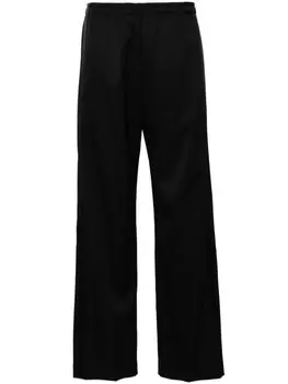 MM6 Maison Margiela брюки прямого кроя с завязками, черный
