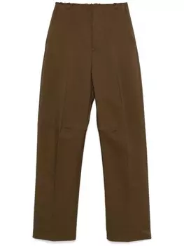 MM6 Maison Margiela брюки с бахромой, зеленый