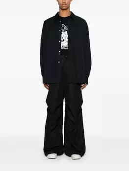 MM6 Maison Margiela брюки с декоративной строчкой, черный