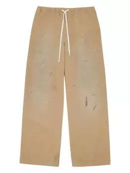 MM6 Maison Margiela брюки с кулиской, нейтральный
