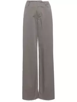 MM6 Maison Margiela брюки с завышенной талией и эффектом потертости, серый