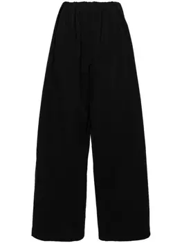 MM6 Maison Margiela брюки со сборками и широкими штанинами, черный
