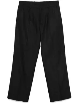 MM6 Maison Margiela брюки строгого кроя с логотипом, черный