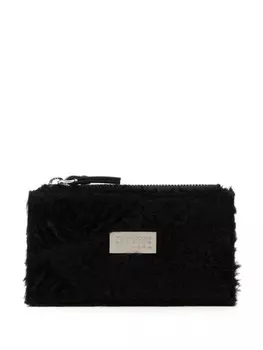 MM6 Maison Margiela бумажник с искусственным мехом, черный