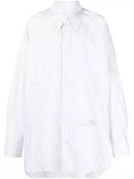MM6 Maison Margiela длинная рубашка с вышивкой, белый