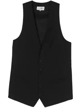 MM6 Maison Margiela длинный жилет, черный