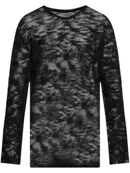 MM6 Maison Margiela джемпер ажурной вязки, черный