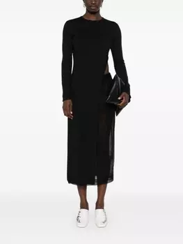 MM6 Maison Margiela джемпер с логотипом, выполненный в одинарном шве, черный