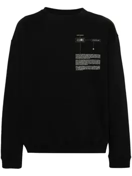 MM6 Maison Margiela джерси-толстовка с мотивом цифр, черный