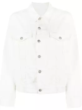 MM6 Maison Margiela джинсовая куртка с вырезами, белый