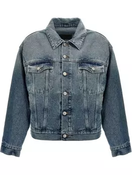MM6 Maison Margiela джинсовая куртка с вырезами, синий