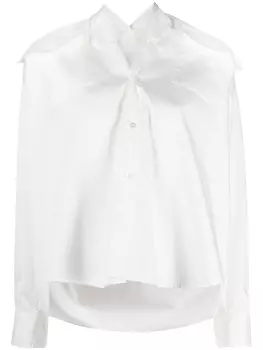 MM6 Maison Margiela джинсовая рубашка без воротника, белый