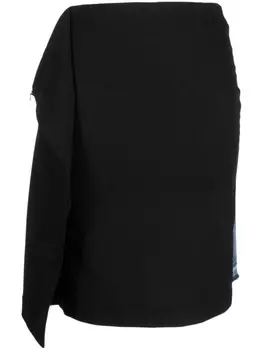 MM6 Maison Margiela джинсовая юбка асимметричного кроя, синий