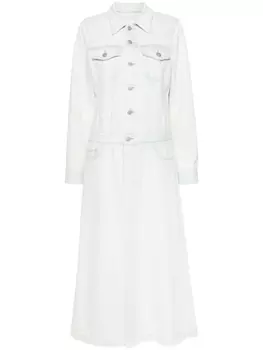 MM6 Maison Margiela джинсовое пальто макси, синий