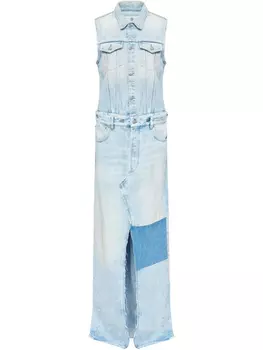 MM6 Maison Margiela джинсовое платье макси, синий
