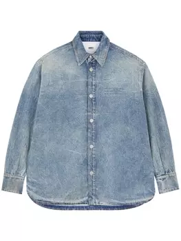 MM6 Maison Margiela джинсовый пуховик, синий