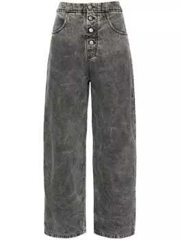 MM6 Maison Margiela джинсы бойфренды из хлопка с высокой посадкой, серый
