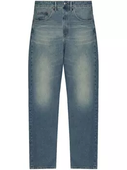 MM6 Maison Margiela джинсы прямого покроя с высокой посадкой, синий
