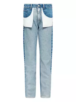 MM6 Maison Margiela джинсы с наружными швами, синий
