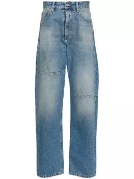 MM6 Maison Margiela джинсы с нашивкой-логотипом, синий