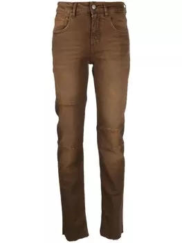 MM6 Maison Margiela джинсы скинни, коричневый
