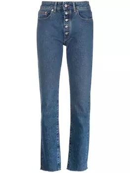 MM6 Maison Margiela джинсы скинни с необработанными краями, синий