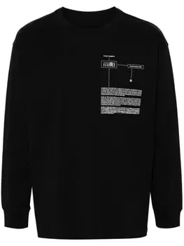 MM6 Maison Margiela футболка из хлопка с рисунком в виде цифр, черный