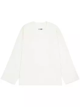 MM6 Maison Margiela футболка с круглым вырезом, белый