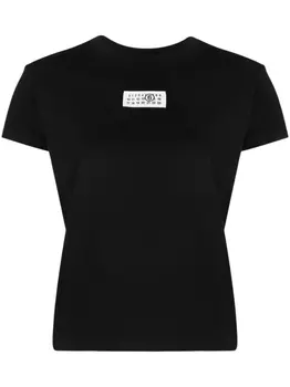 MM6 Maison Margiela футболка с логотипом, черный