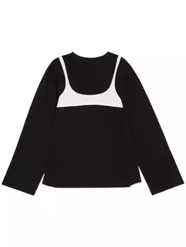 MM6 Maison Margiela футболка с логотипом, черный