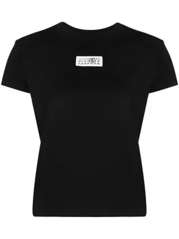 MM6 Maison Margiela футболка с логотипом, черный