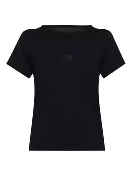 MM6 Maison Margiela футболка с логотипом, черный