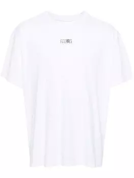 MM6 Maison Margiela футболка с нашивкой, белый