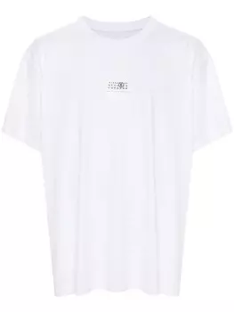 MM6 Maison Margiela футболка с нашивкой, белый