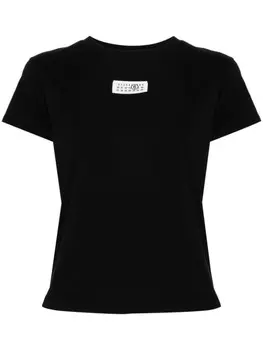 MM6 Maison Margiela футболка с нашивкой, черный
