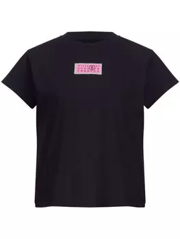 MM6 Maison Margiela футболка с нашивкой-логотипом, черный